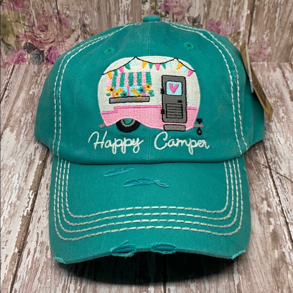 COPY - Happy Camper Washed Vintage Style Ball Cap